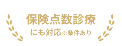 保険点数診療にも対応※条件あり