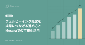 ウェルビーイング経営を成果につなげる進め方とMecaraでの可視化活用